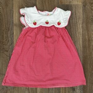 Jellybean Girls Strawberry Gingham Dress Size 5 Spring 2024